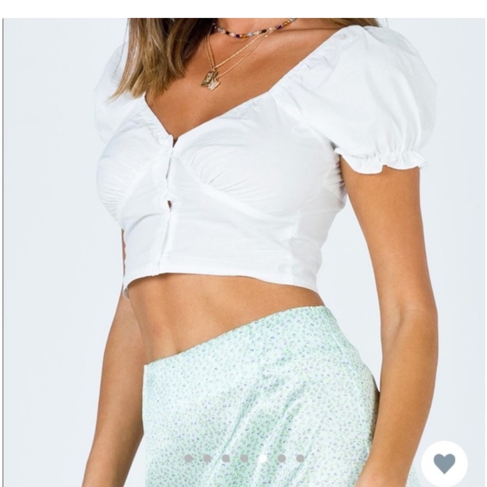 Princess Polly White Able Crop Top